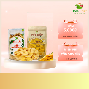 Combo mít sấy 500g và chuối sấy 500g